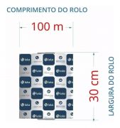 Entretela Não Tecido para Bordado Rasgável 50g 30cm x 100m Off White